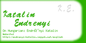 katalin endrenyi business card